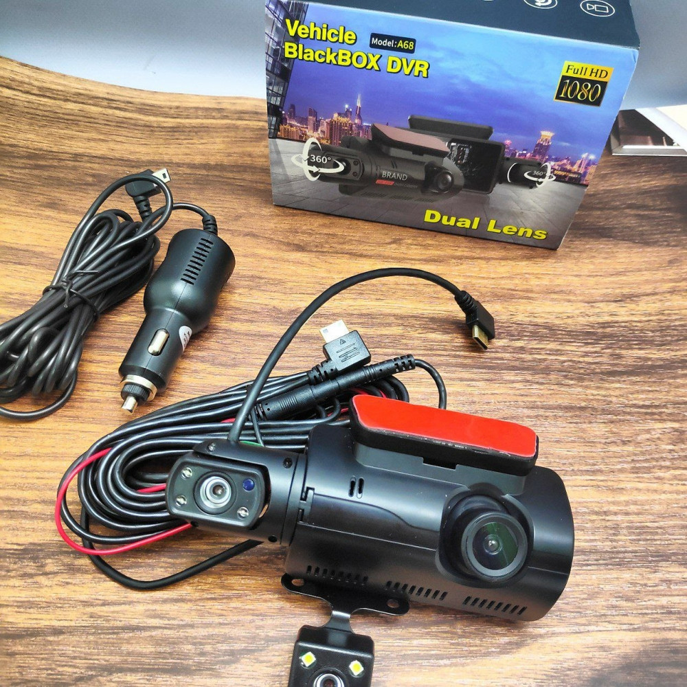 Видеорегистратор Vehicle BlackBOX DVR Dual Lens A68 с тремя камерами для автомобиля (фронт и салон камера - фото 8 - id-p203699886