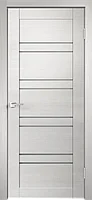 Дверное полотно Экошпон LINEA 8 700х2000 цвет Дуб белый поперечный стекло Мателюкс