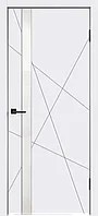 Дверное полотно Эмаль SCANDI S Z1 600х2000 цвет Белый стекло Лакобель белое