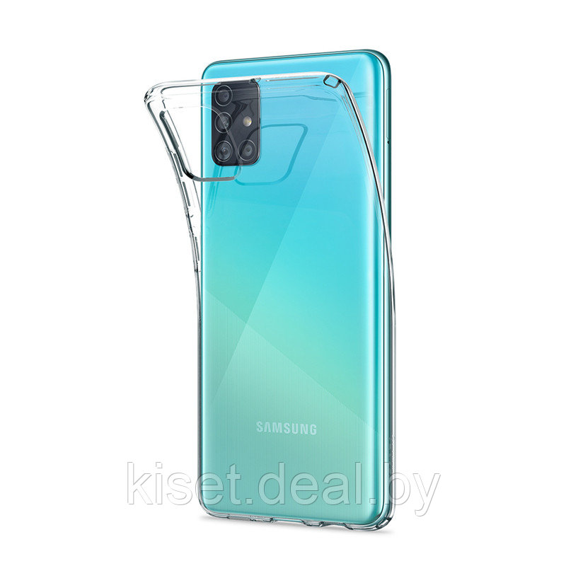 Силиконовый чехол KST UT для Samsung Galaxy A51 (2020) прозрачный - фото 1 - id-p213491915