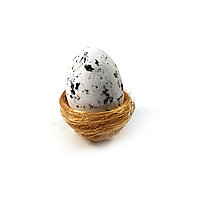 Гнездо декоративное из сизаля с 1 яйцом из пенопласта (6,5см)