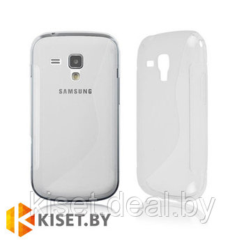 Силиконовый чехол Experts Samsung Galaxy Win Duos (i8552), прозрачный с волной