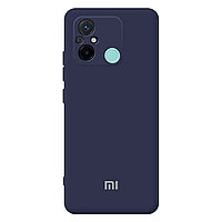 Soft-touch бампер KST Silicone Cover для Xiaomi Redmi 12C 4G темно-синий с закрытым низом