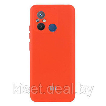 Soft-touch бампер KST Silicone Cover для Xiaomi Redmi 12C 4G красный с закрытым низом