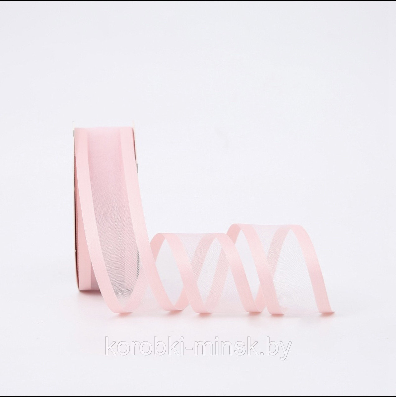 Лента органза декоративная "Кант" 2,5 см*20ярд Светло-розовый - фото 1 - id-p200589434