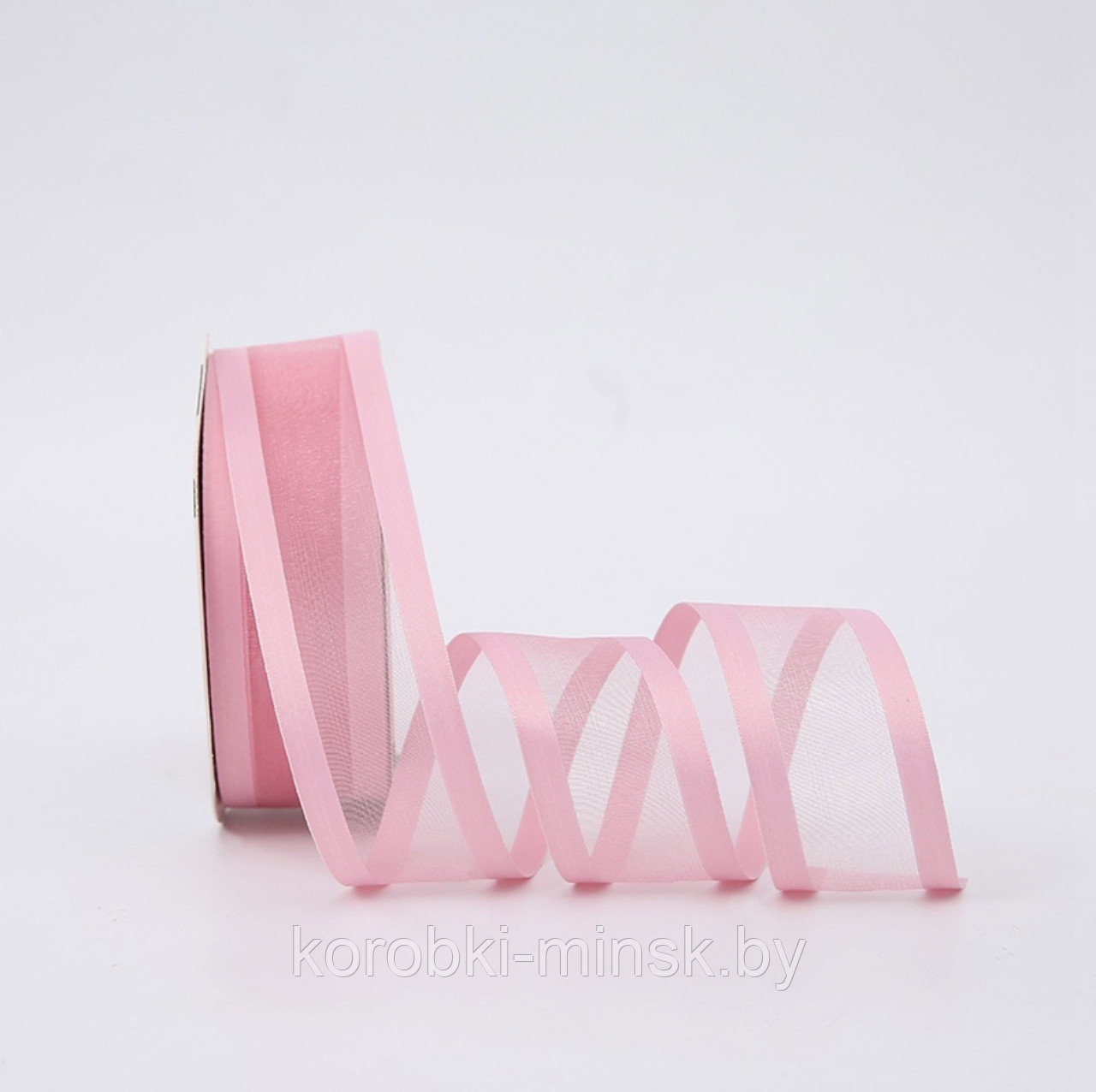 Лента органза декоративная "Кант" 2,5 см*20ярд Розовый