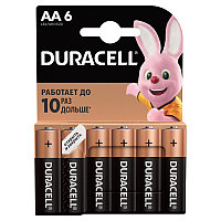 Батарейка Duracell Basic AA (LR6) алкалиновая, 6BL 5000394107458
