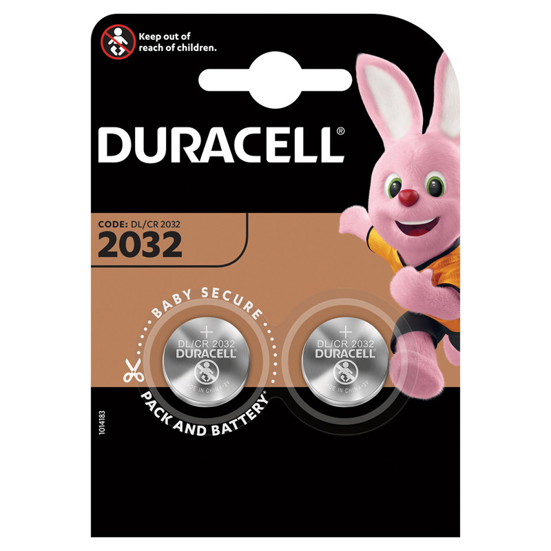 Батарейка Duracell CR2032 3V литиевая, 2BL 5000394054967