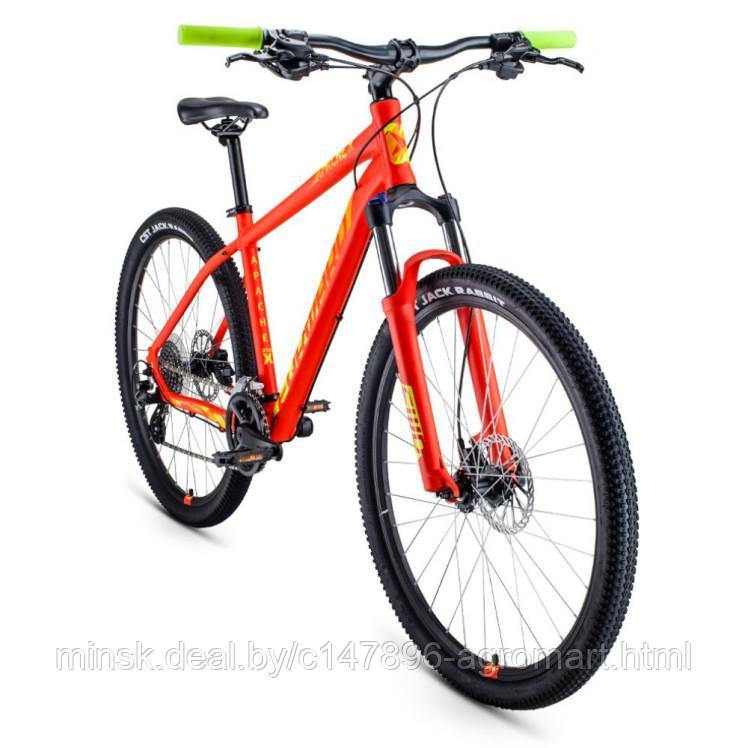 Горный велосипед (хардтейл) Велосипед FORWARD APACHE 27,5 X (27,5" 16 ск. рост 19") 2020-2021, красный - фото 2 - id-p192133867