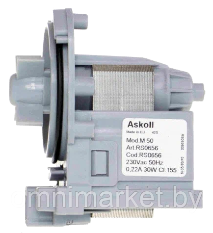 Насос для стиральной машины Askoll C00266228 (292369, RS0656) M50 30Вт (Indesit, Ariston, Samsung, LG, Bosch) - фото 2 - id-p213529552