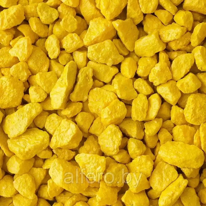 Щебень окрашенный мраморный, желтый, 5-10мм (20кг) - фото 1 - id-p213523290