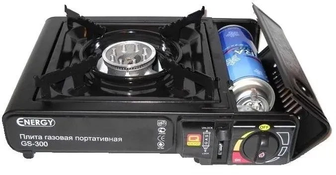 Плита газовая портативная ENERGY GS-300 (2 типа подключения) - фото 1 - id-p212679686