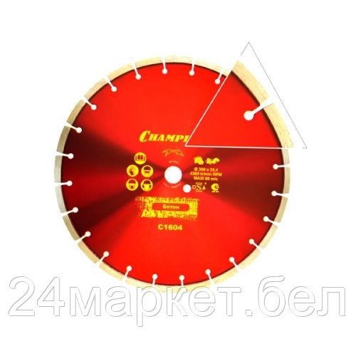 Диск алмазный, бетон ST 350/25.4/10 Concremax ( стар.бетон,ж/б с наполн.сред.тв.) (C1604) - фото 1 - id-p213534770