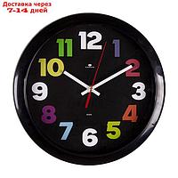 Часы настенные, серия: Интерьер, "Цветные", плавный ход, d-29 см