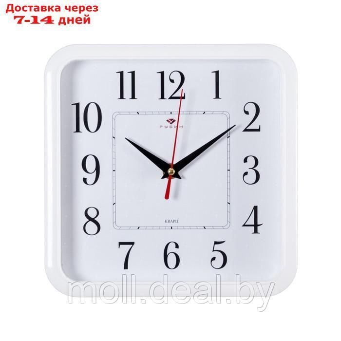 Часы настенные, серия: Классика, плавный ход, 22 х 22 см, белые - фото 1 - id-p213484611