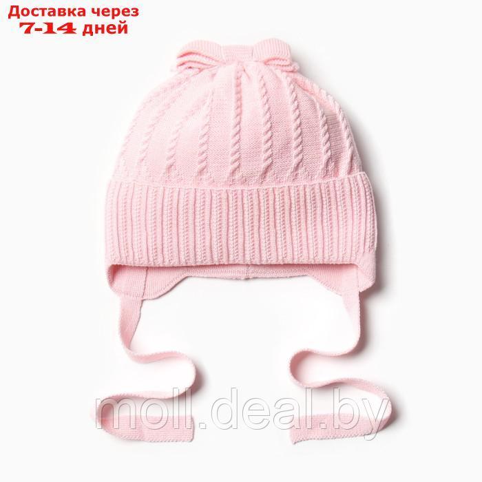 Шапка детская, цвет розовый, размер 40-42 - фото 1 - id-p213487779