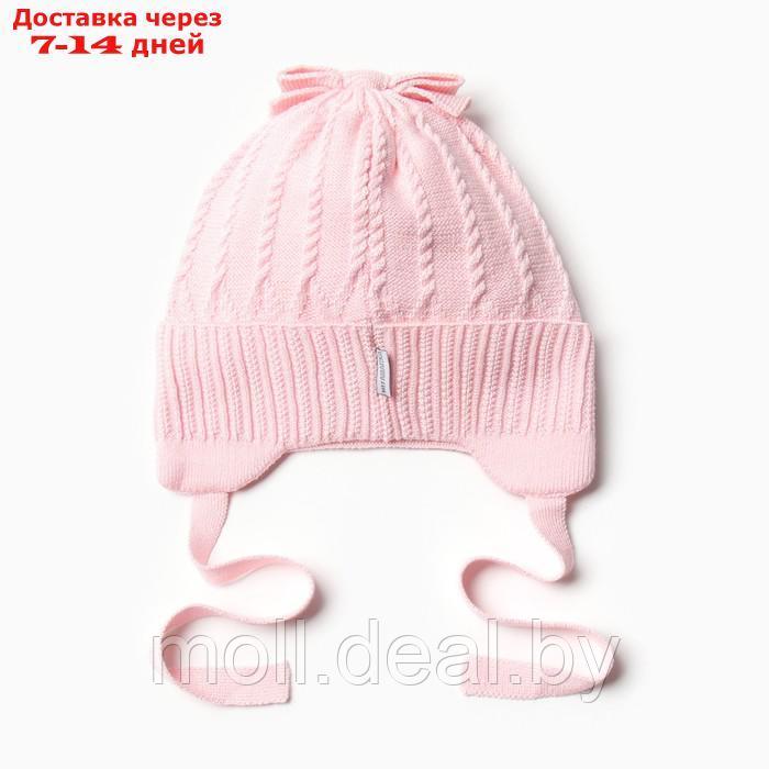 Шапка детская, цвет розовый, размер 40-42 - фото 3 - id-p213487779