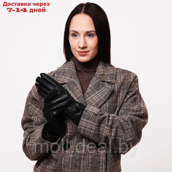Перчатки женские, безразмерные, без утеплителя, цвет чёрный - фото 4 - id-p213484702