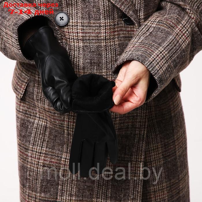 Перчатки женские, безразмерные, без утеплителя, цвет чёрный - фото 5 - id-p213484702