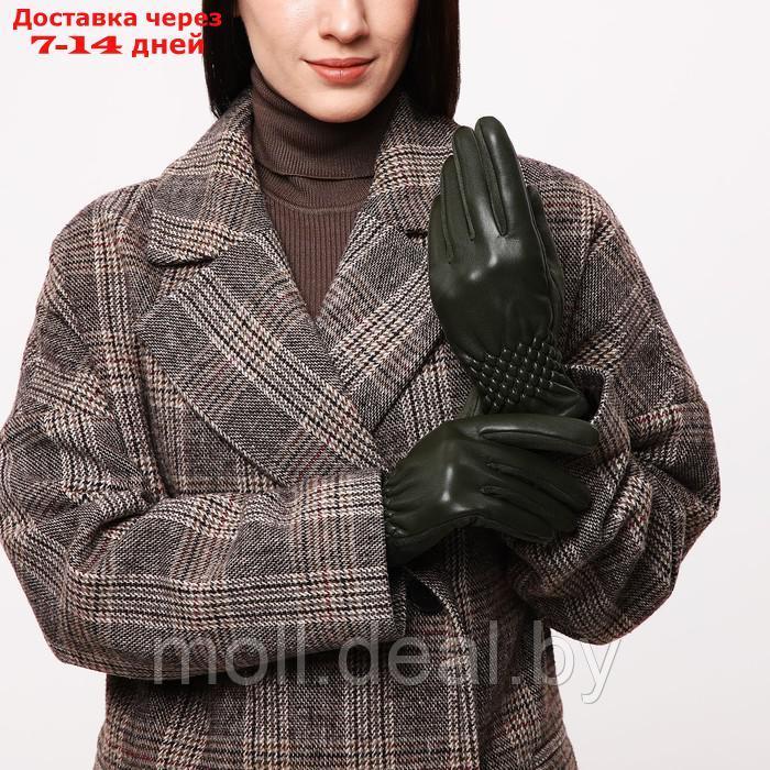 Перчатки женские, безразмерные, без утеплителя, цвет хаки - фото 4 - id-p213484704