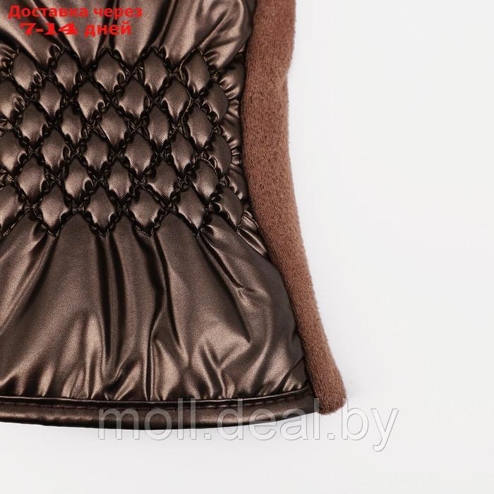 Перчатки женские, безразмерные, с утеплителем, цвет коричневый - фото 2 - id-p213484709