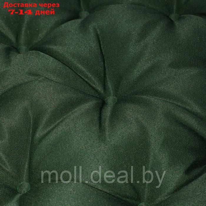 Подушка круглая на кресло непромокаемая D60 см, цвет т-зеленый, файберфлекс, грета 20%, пэ 8 - фото 2 - id-p213482719