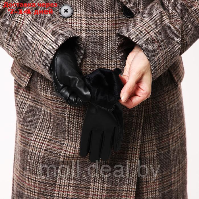 Перчатки женские, безразмерные, без утеплителя, цвет чёрный - фото 5 - id-p213484713