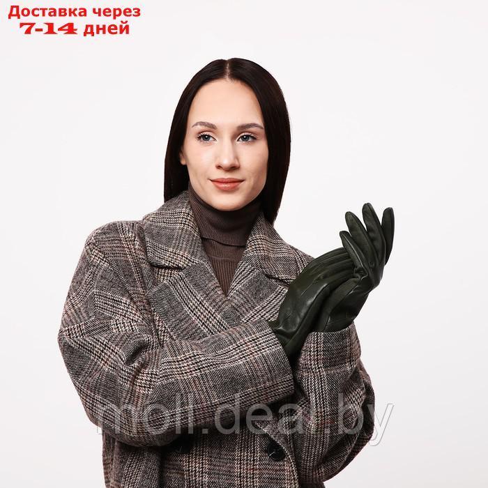 Перчатки женские, безразмерные, без утеплителя, цвет хаки - фото 4 - id-p213484718