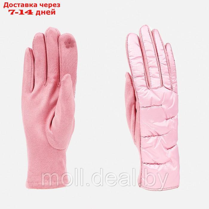 Перчатки женские, безразмерные, с утеплителем, цвет розовый - фото 1 - id-p213484720