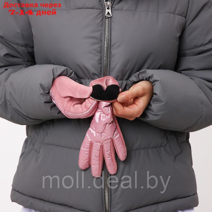 Перчатки женские, безразмерные, с утеплителем, цвет розовый - фото 5 - id-p213484720