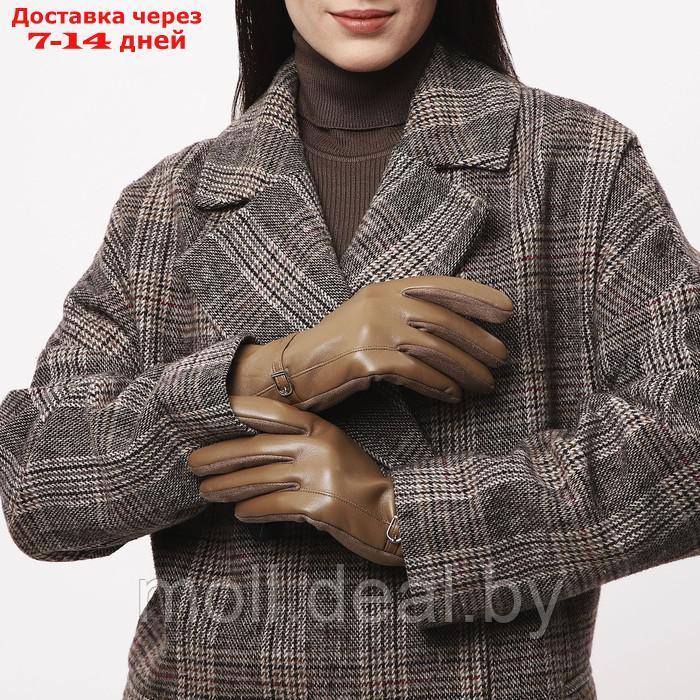 Перчатки женские, безразмерные, без утеплителя, цвет коричневый - фото 4 - id-p213484727