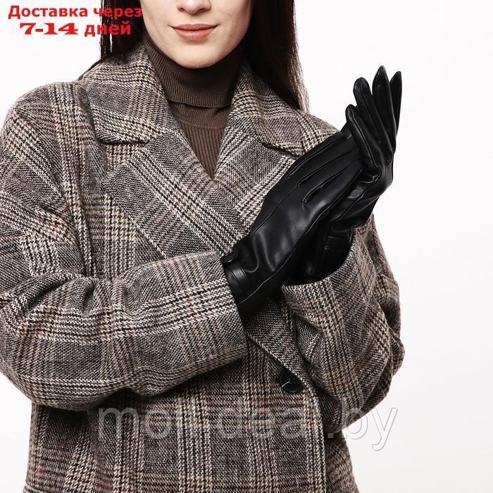 Перчатки женские, безразмерные, без утеплителя, цвет чёрный - фото 4 - id-p213484735