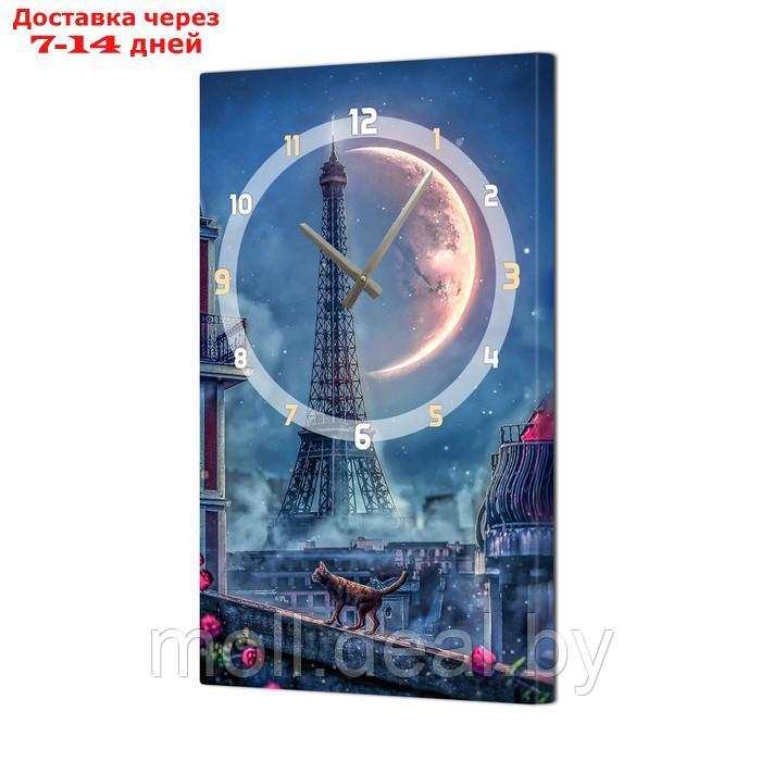 Часы-картина настенные, серия: Интерьер, "Париж", плавный ход, 35 х 60 см - фото 1 - id-p213482778