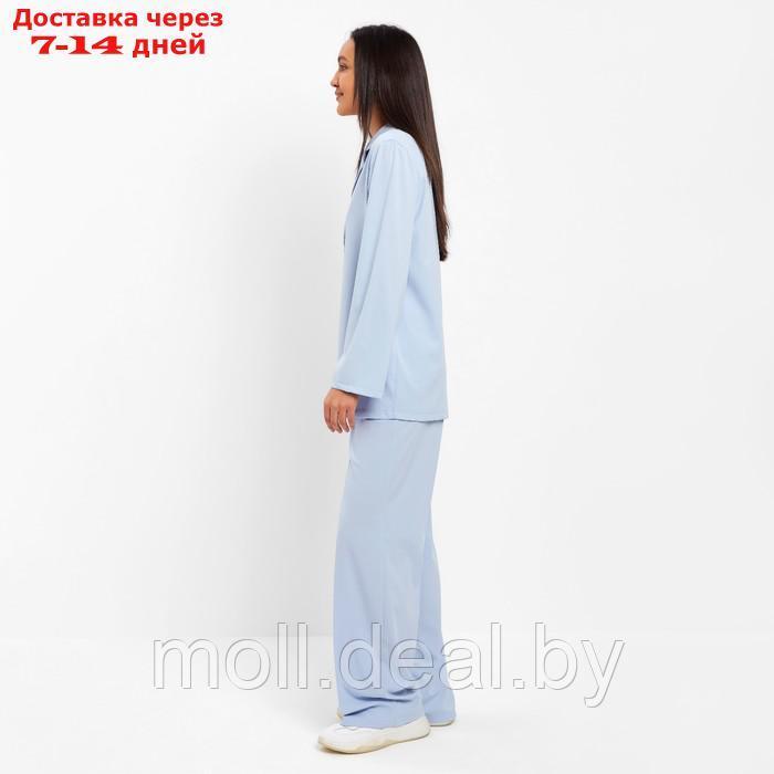 Костюм женский (жакет, брюки) MINAKU: Green trend цвет голубой, размер 44 - фото 4 - id-p213486874