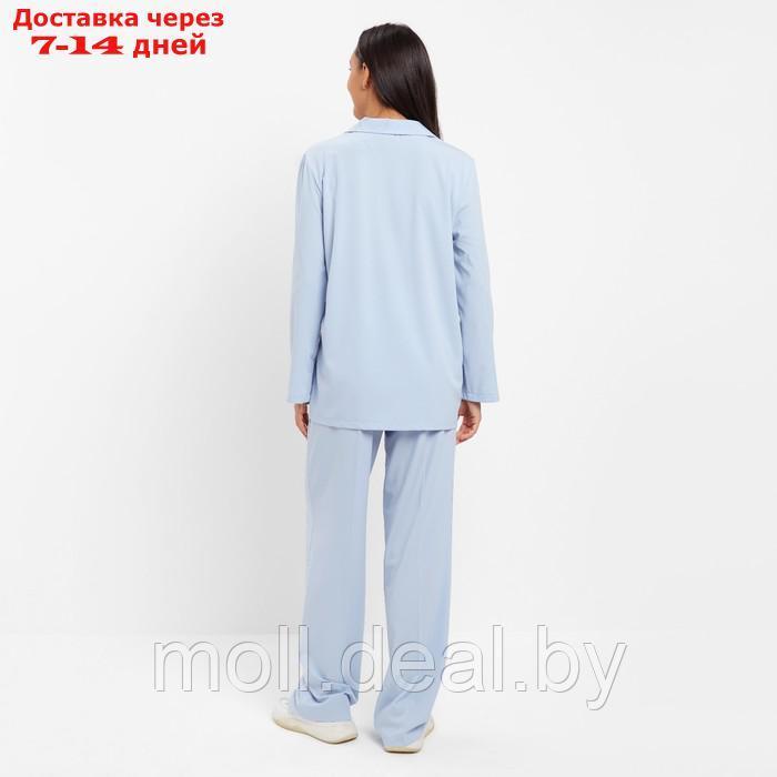 Костюм женский (жакет, брюки) MINAKU: Green trend цвет голубой, размер 44 - фото 5 - id-p213486874