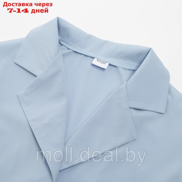Костюм женский (жакет, брюки) MINAKU: Green trend цвет голубой, размер 44 - фото 8 - id-p213486874