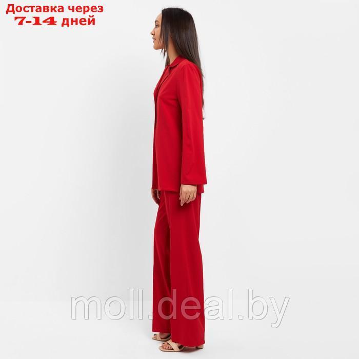Костюм женский (жакет, брюки) MINAKU: Green trend цвет красный, размер 42 - фото 4 - id-p213486875