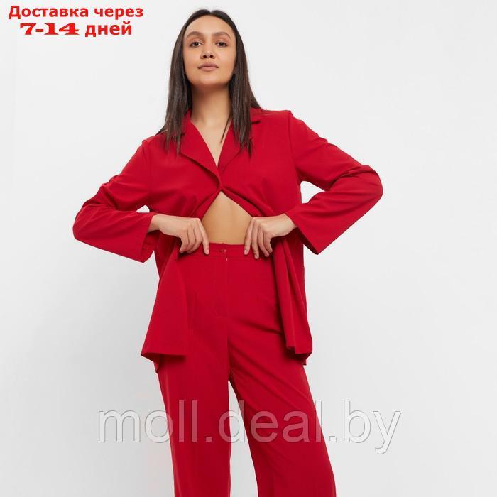 Костюм женский (жакет, брюки) MINAKU: Green trend цвет красный, размер 42 - фото 6 - id-p213486875