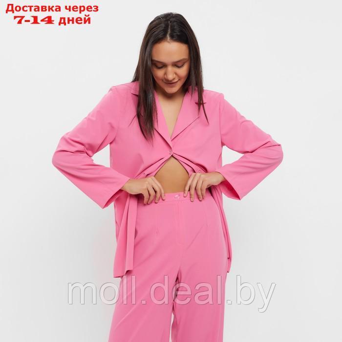 Костюм женский (жакет, брюки) MINAKU: Green trend цвет ярко-розовый, размер 44 - фото 5 - id-p213486876