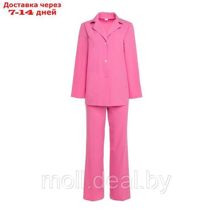Костюм женский (жакет, брюки) MINAKU: Green trend цвет ярко-розовый, размер 44 - фото 7 - id-p213486876