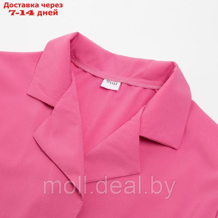 Костюм женский (жакет, брюки) MINAKU: Green trend цвет ярко-розовый, размер 44 - фото 8 - id-p213486876