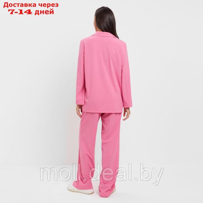 Костюм женский (жакет, брюки) MINAKU: Green trend цвет ярко-розовый, размер 42 - фото 4 - id-p213486880