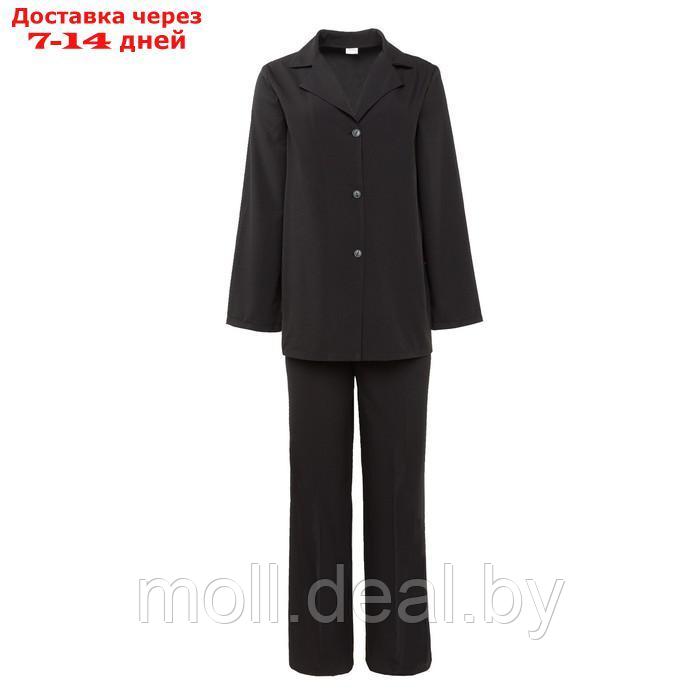 Костюм женский (жакет, брюки) MINAKU: Green trend цвет чёрный, размер 42 - фото 7 - id-p213486882