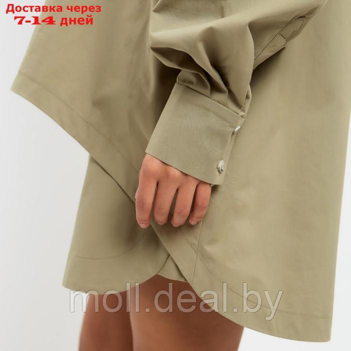 Костюм женский (рубашка, шорты) MINAKU: Oversize цвет зелёный, размер 44 - фото 6 - id-p213486890