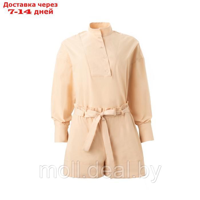Костюм женский (блузка, шорты) MINAKU: Enjoy цвет бежевый, размер 42 - фото 10 - id-p213486894
