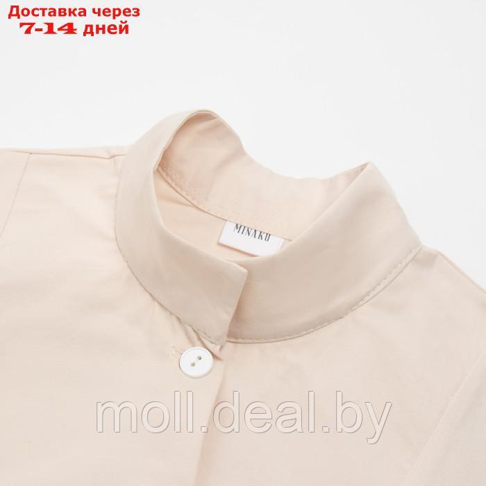Костюм женский (блузка, шорты) MINAKU: Enjoy цвет молочный, размер 48 - фото 2 - id-p213486895