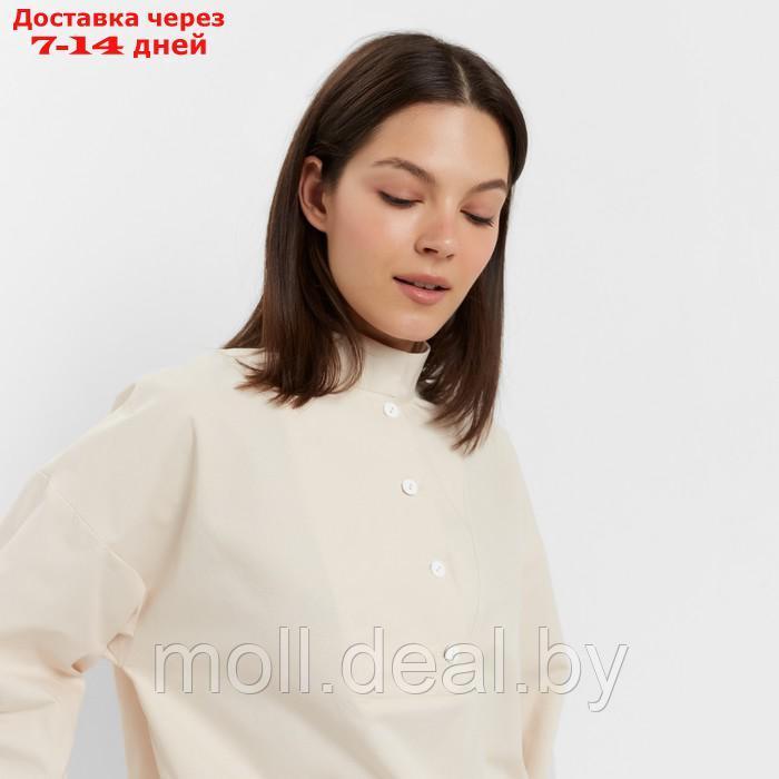 Костюм женский (блузка, шорты) MINAKU: Enjoy цвет молочный, размер 48 - фото 6 - id-p213486895