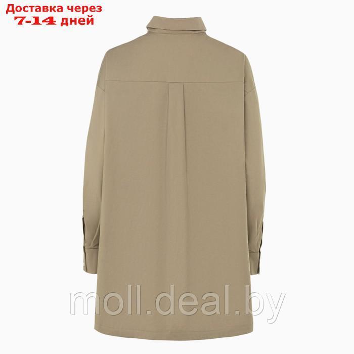 Костюм женский (рубашка, шорты) MINAKU: Oversize цвет зелёный, размер 46 - фото 8 - id-p213486899