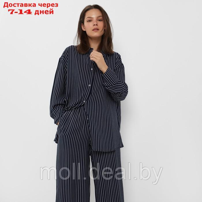 Костюм женский (рубашка, брюки) MINAKU: Enjoy цвет синий, размер 42 - фото 6 - id-p213486905