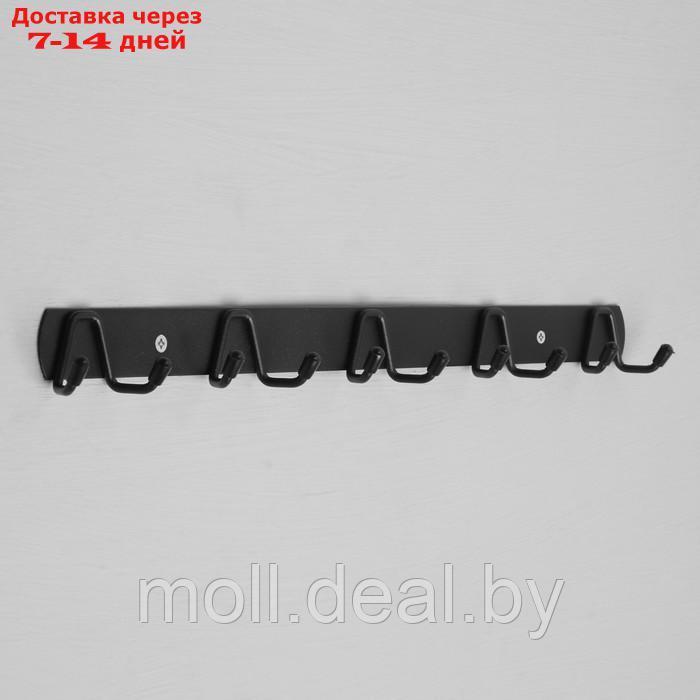 Вешалка с пятью 2-рожковыми крючками CAPPIO VC103, цвет черный - фото 1 - id-p213485916